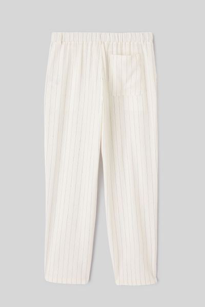 Pantalon ray&eacute; en lin