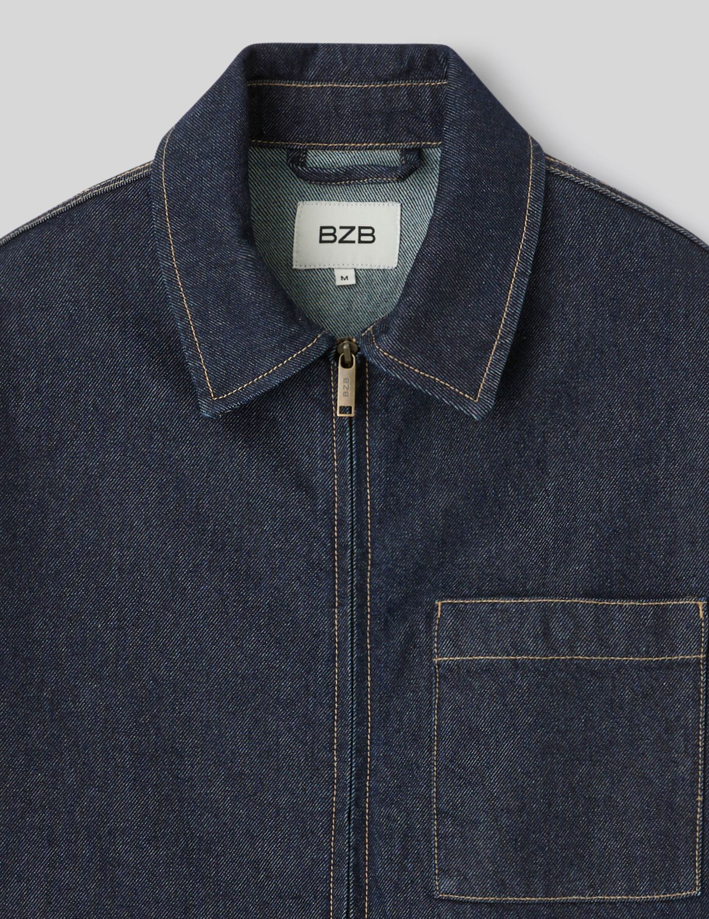 Veste en denim zipp&eacute;e