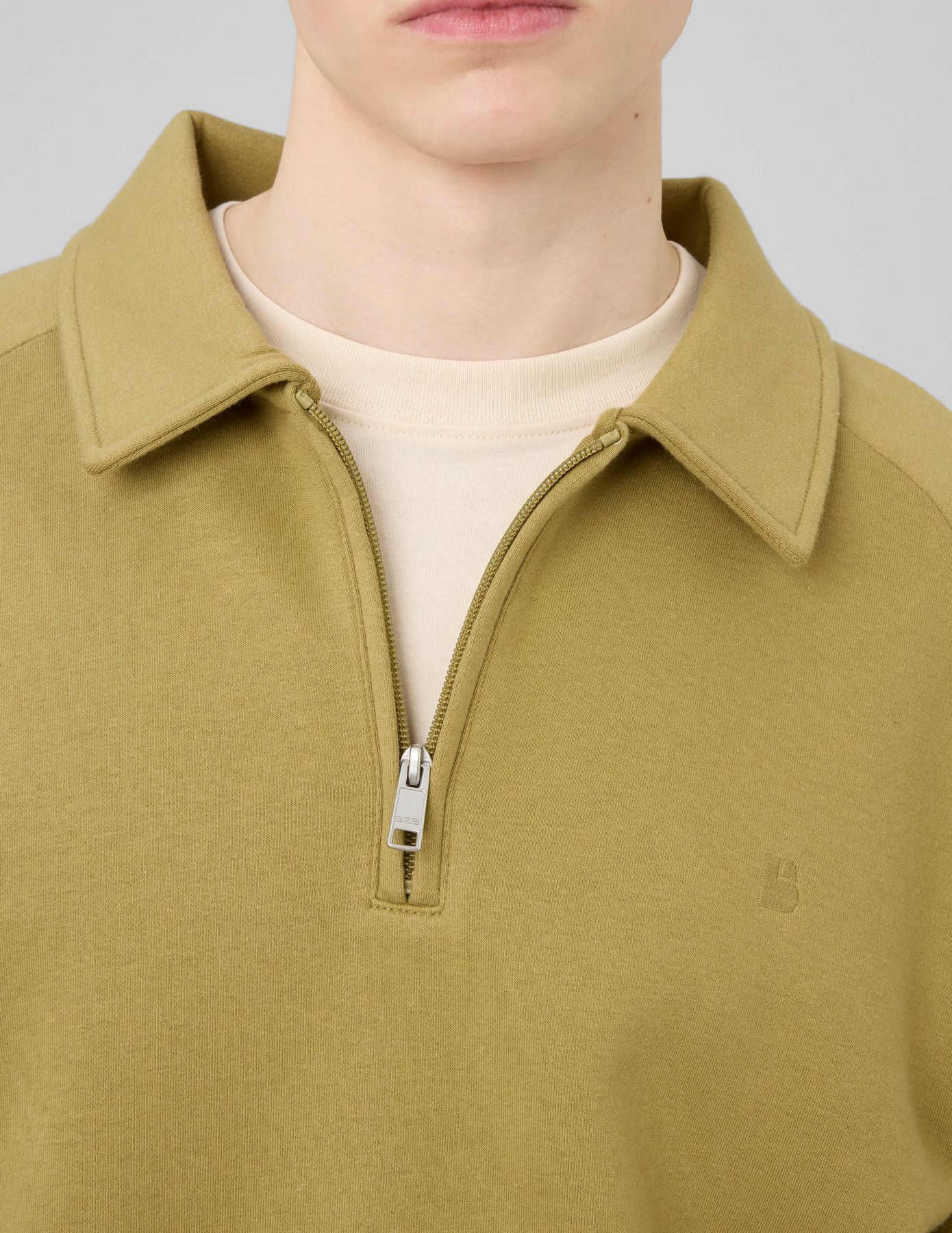 Sweat col polo zipp&eacute;