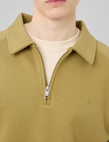Sweat col polo zipp&eacute;