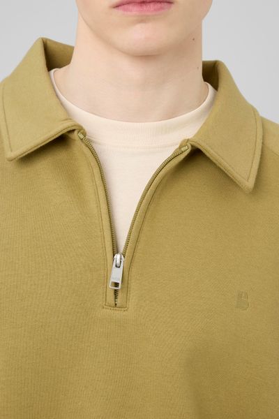 Sweat col polo zipp&eacute;