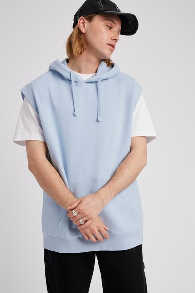 Sweat sans manches à capuche