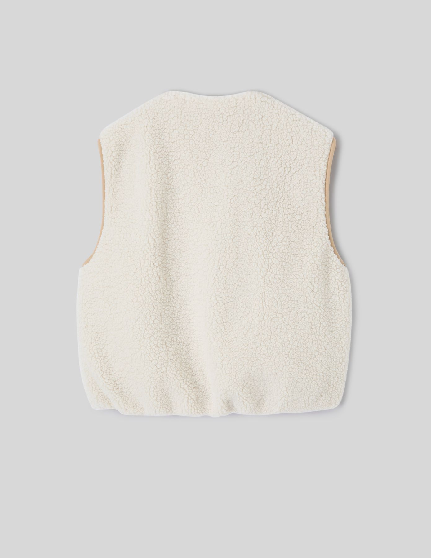Gilet r&eacute;versible sans manches sherpa