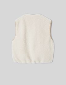Gilet r&eacute;versible sans manches sherpa