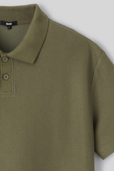 Polo maille gauffrée