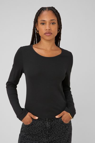 T-shirt manches longues c&ocirc;tel&eacute;