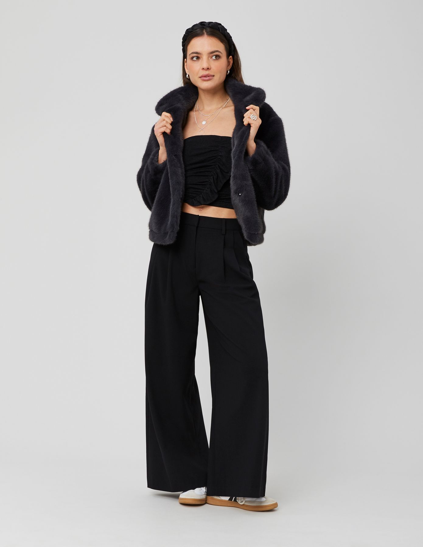 Bustier à volant pailleté