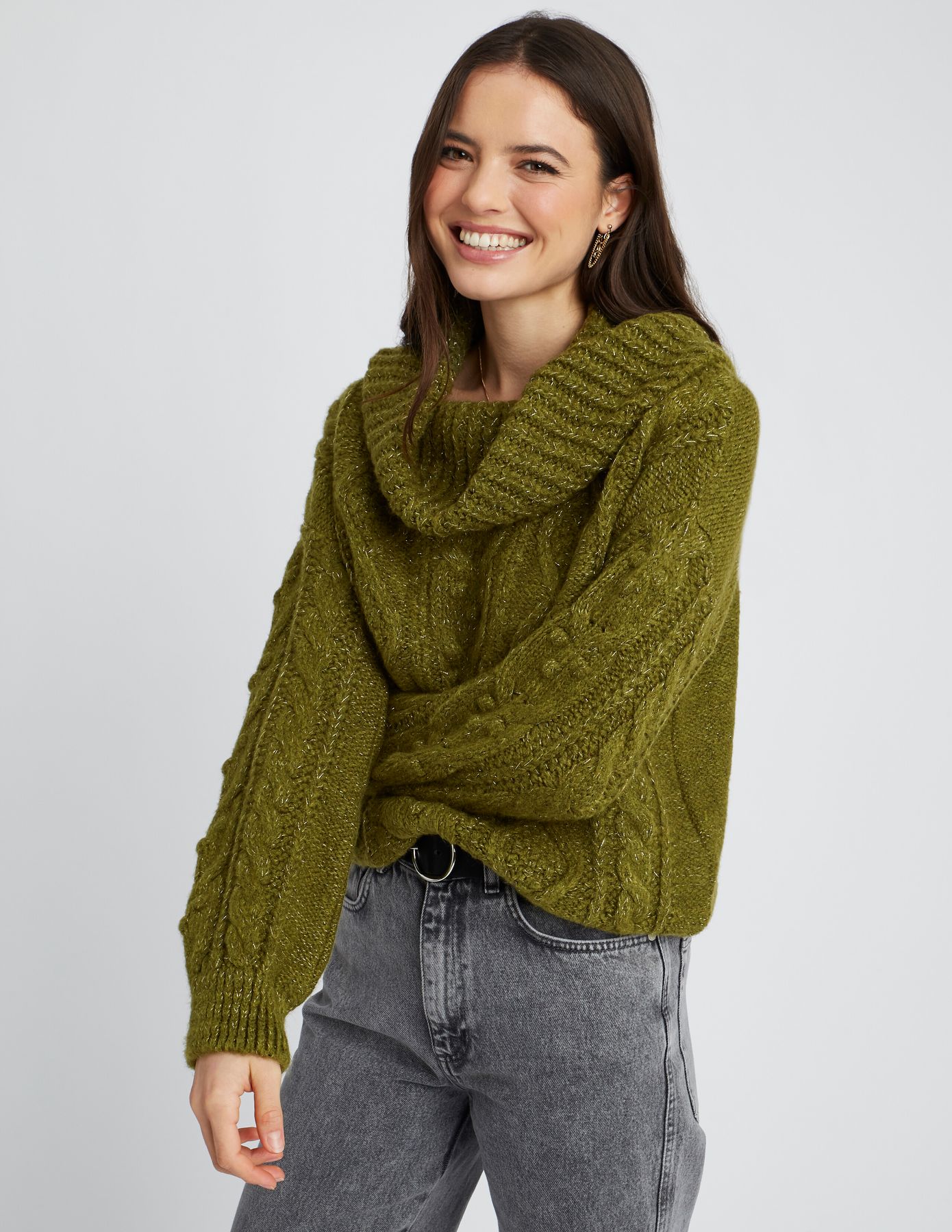 Pull col roulé