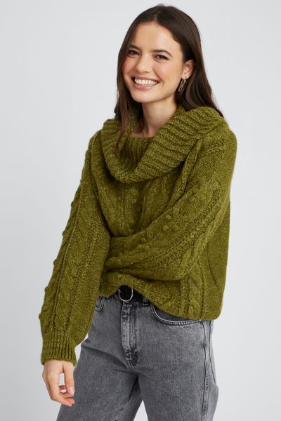 Pull col roulé