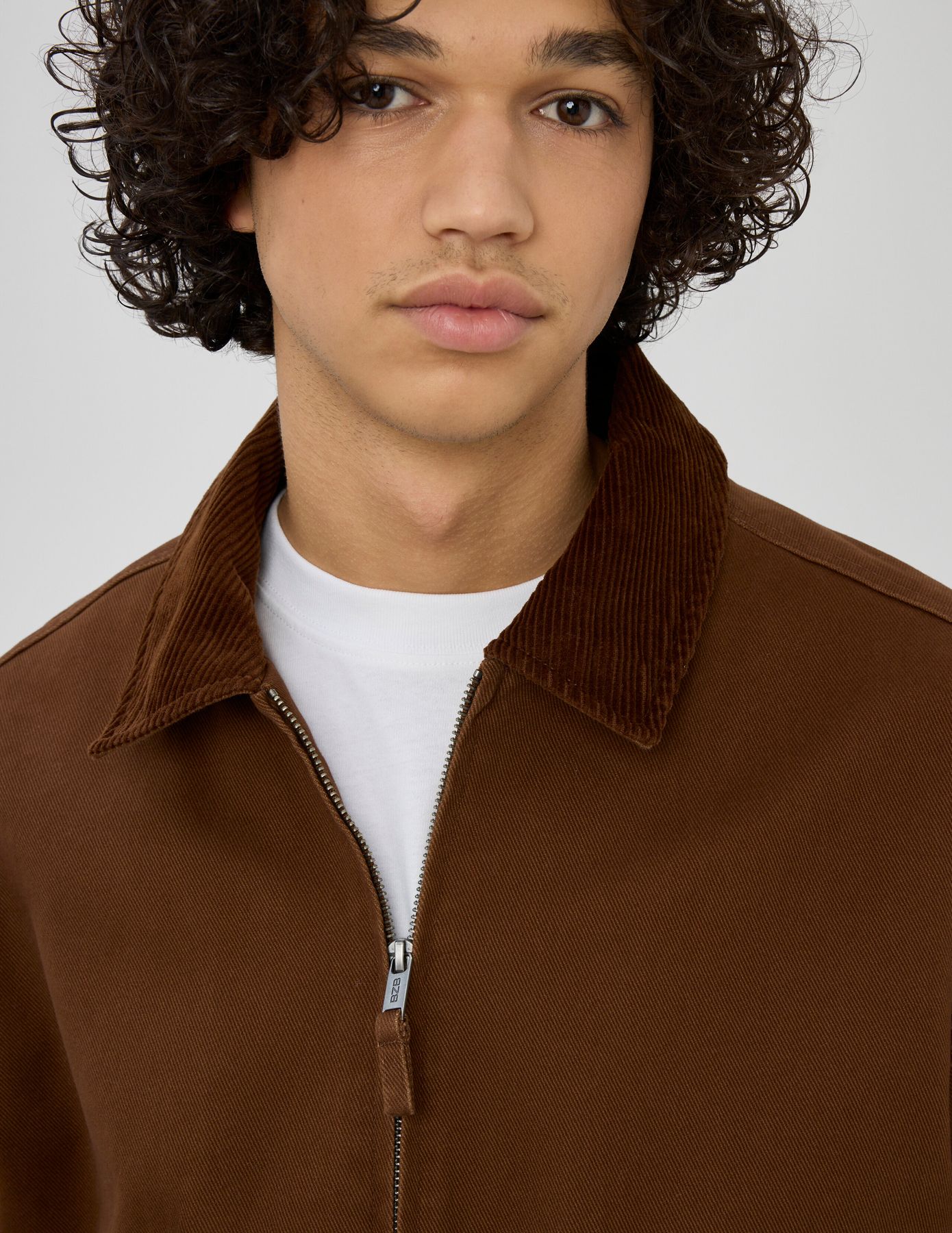 Veste zippée col velours