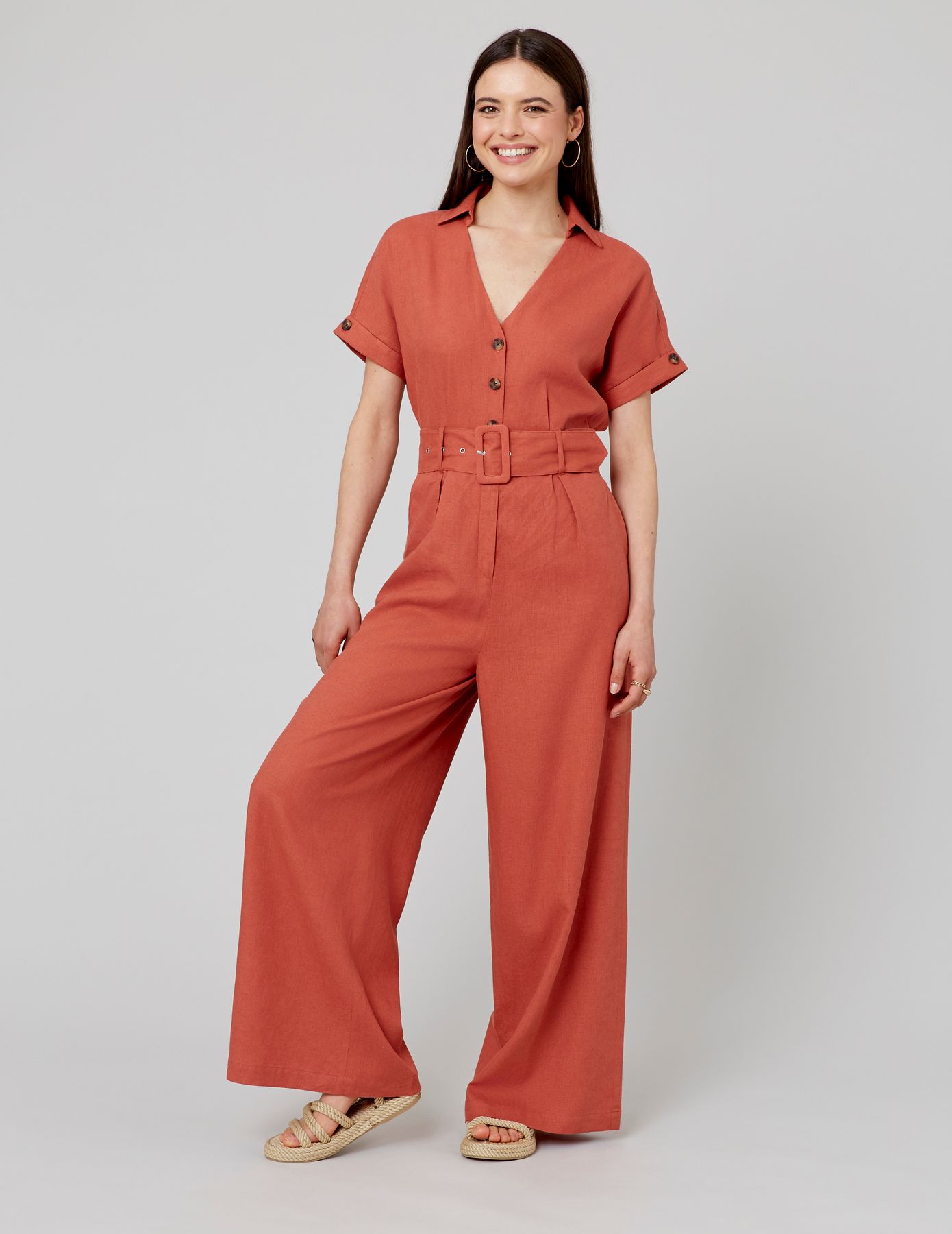 Combinaison pantalon en lin