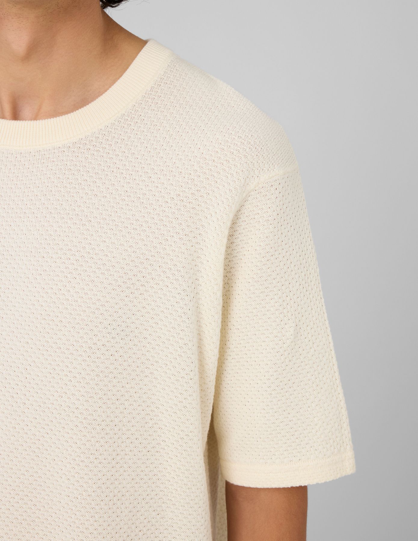 T-shirt maille textur&eacute;e
