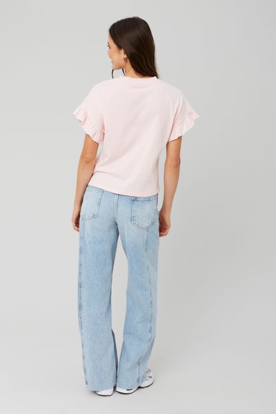 T-shirt manches courtes à volants
