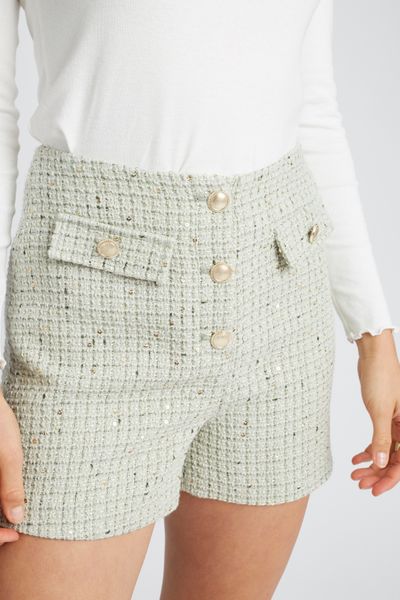 Short tweed sequins