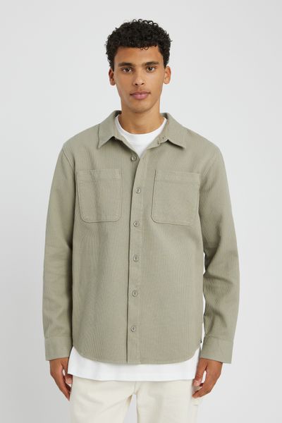 Surchemise unie gaufr&eacute;e