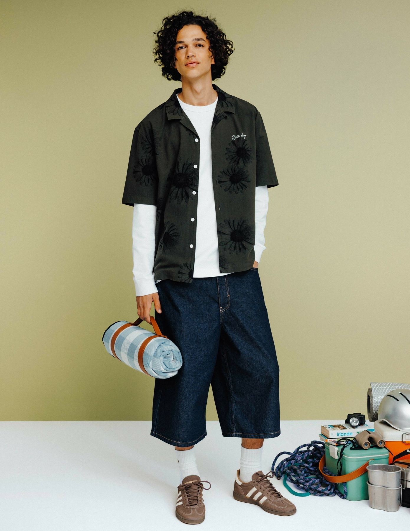 Bermuda baggy en denim