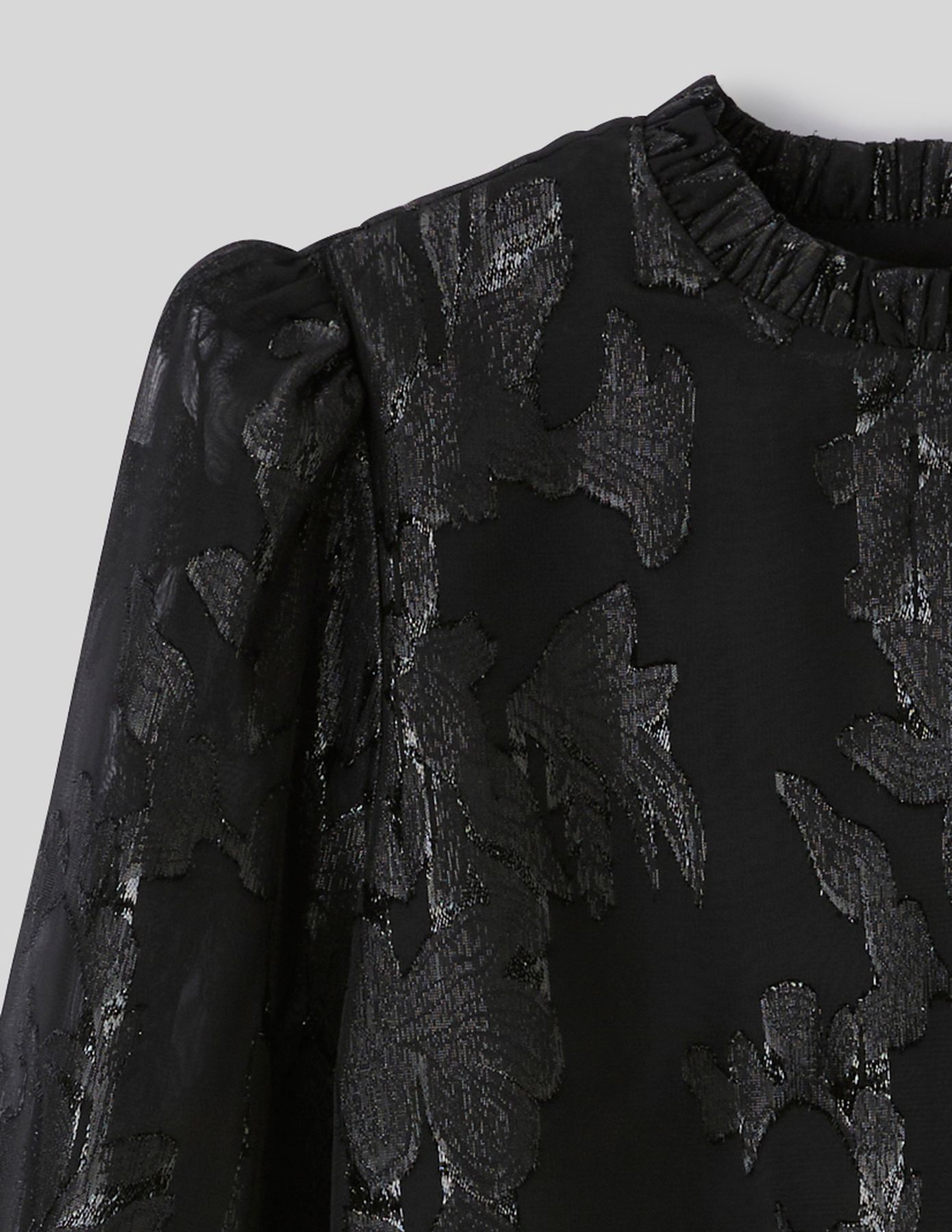 Blouse f&ecirc;te jacquard nou&eacute;e