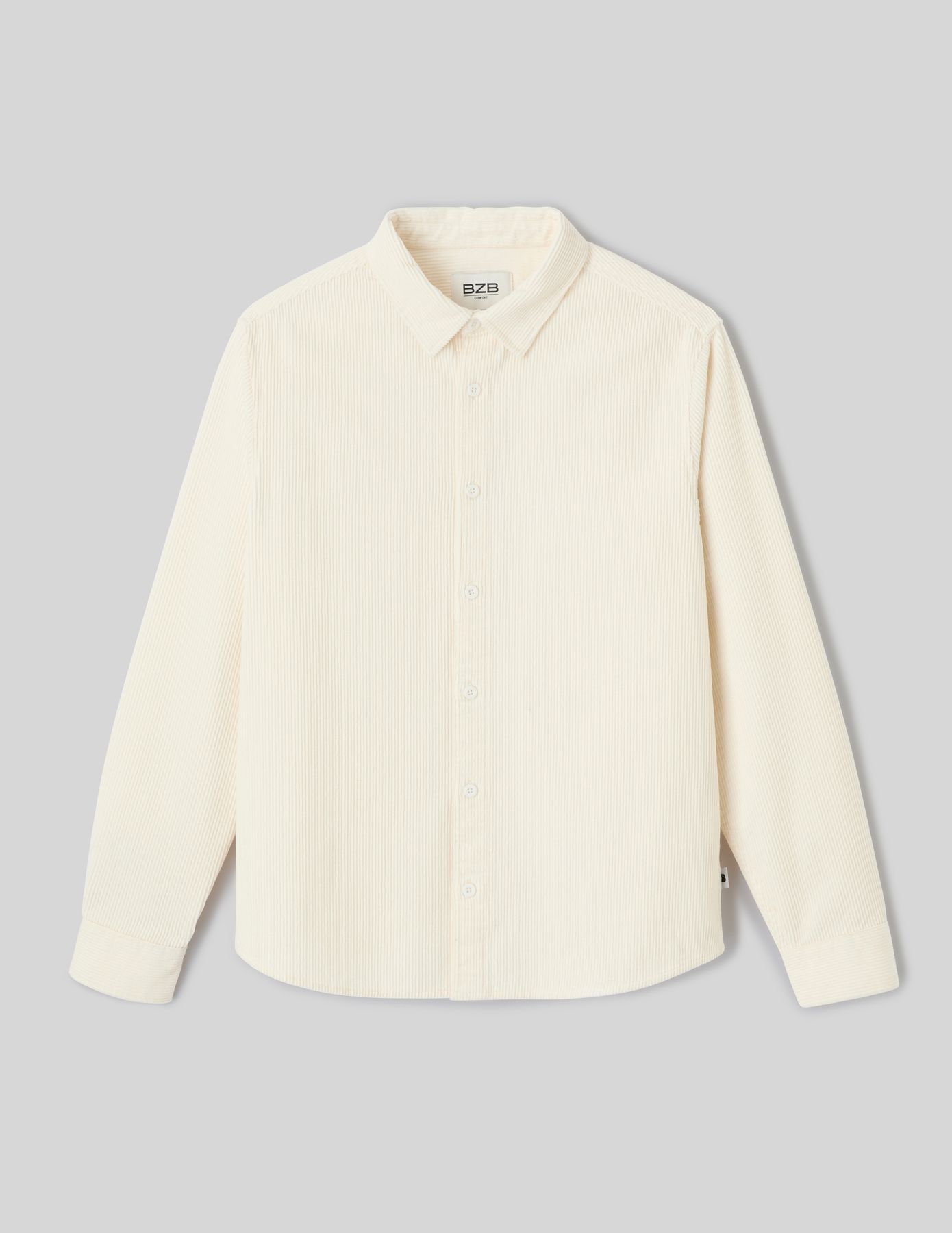 Chemise en velours c&ocirc;tel&eacute;