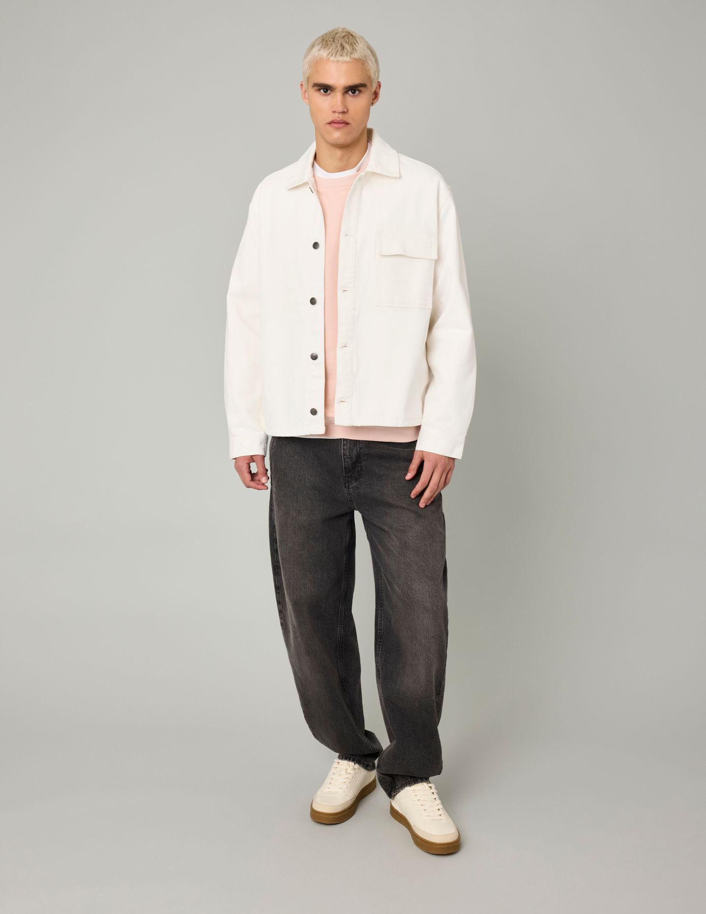 Veste boutonnée en twill