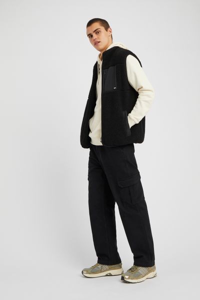 Veste zippée sans manches sherpa