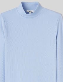 T-shirt col montant uni