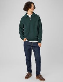 Sweat col polo zipp&eacute;