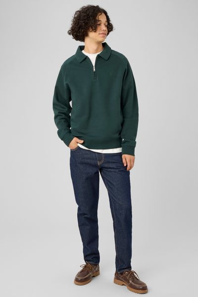 Sweat col polo zipp&eacute;