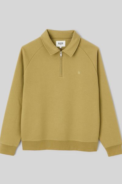 Sweat col polo zipp&eacute;