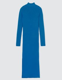 Robe longue à cotes