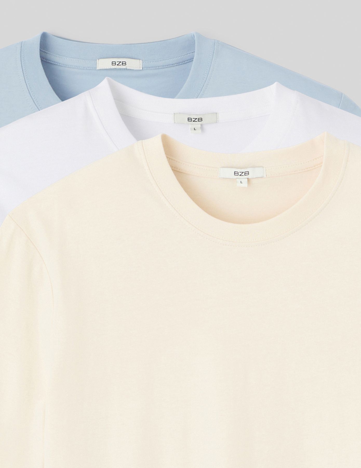 Lot de 3 basiques unis