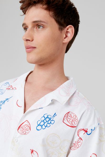 Chemise manches courtes imprimée