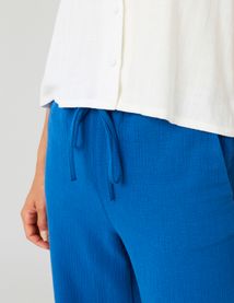 Pantalon en gaz de coton