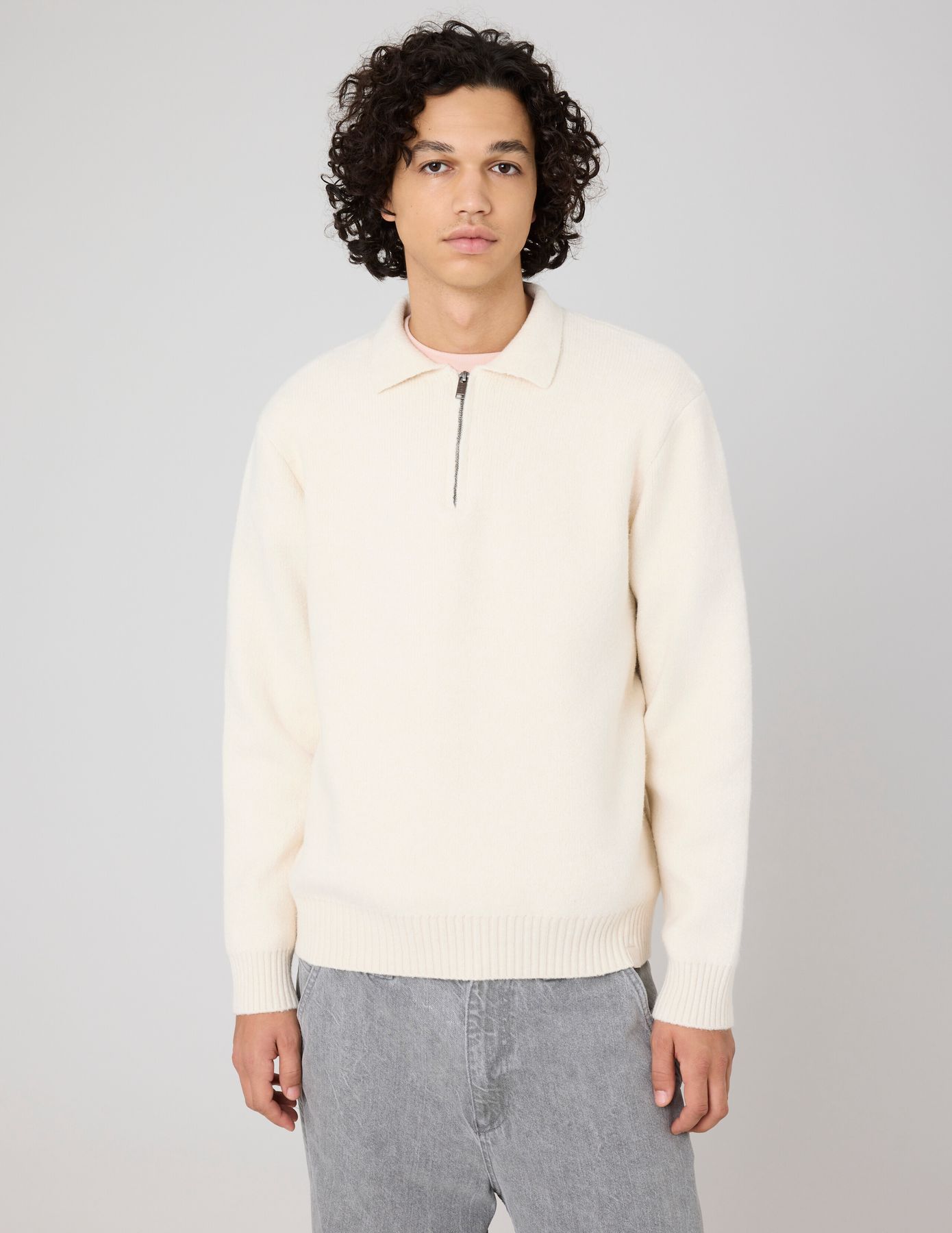 Pull col polo zippé