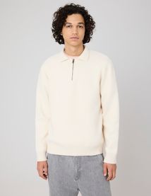 Pull col polo zippé