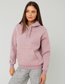 Sweat col capuche uni