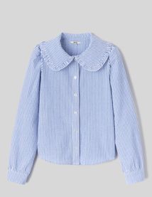 Chemise col claudine ray&eacute;e