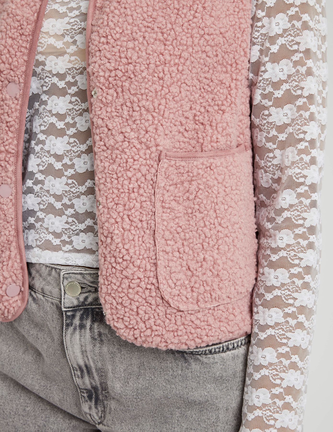 Gilet sans manches en sherpa