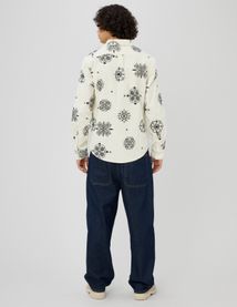 Chemise en velours imprim&eacute;e