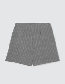 Jupe short portefeuille rayée
