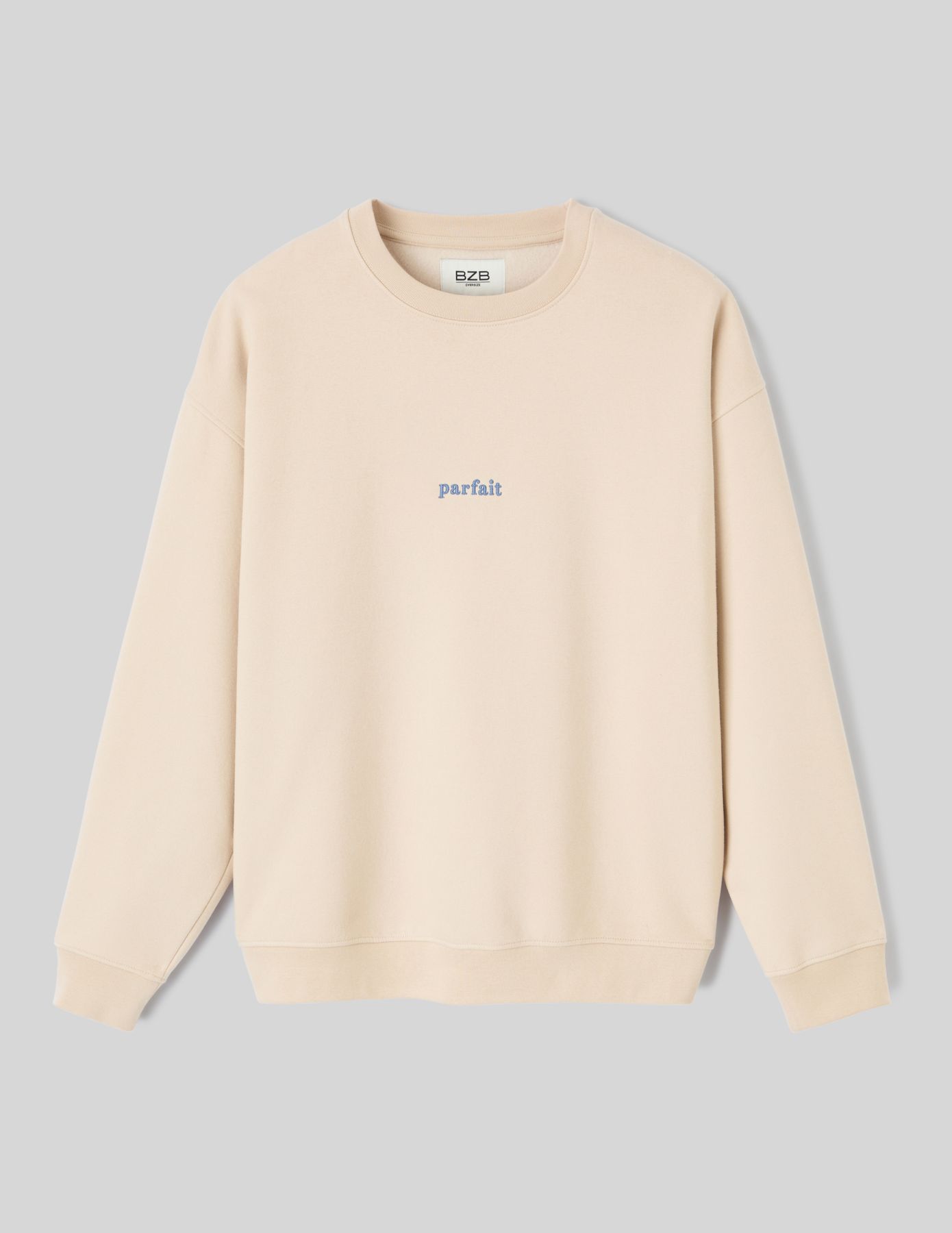 Sweat col rond broderie poitrine