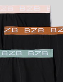 Lot de 3 boxers élastiques constrastés