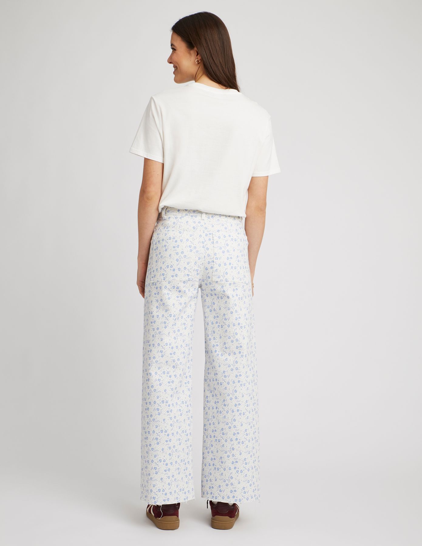Pantalon wide leg imprimé
