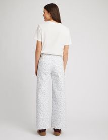 Pantalon wide leg imprimé