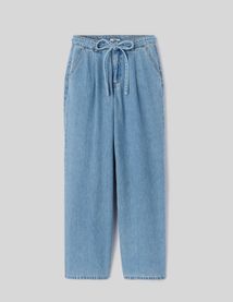 Jean wide leg &agrave; pinces