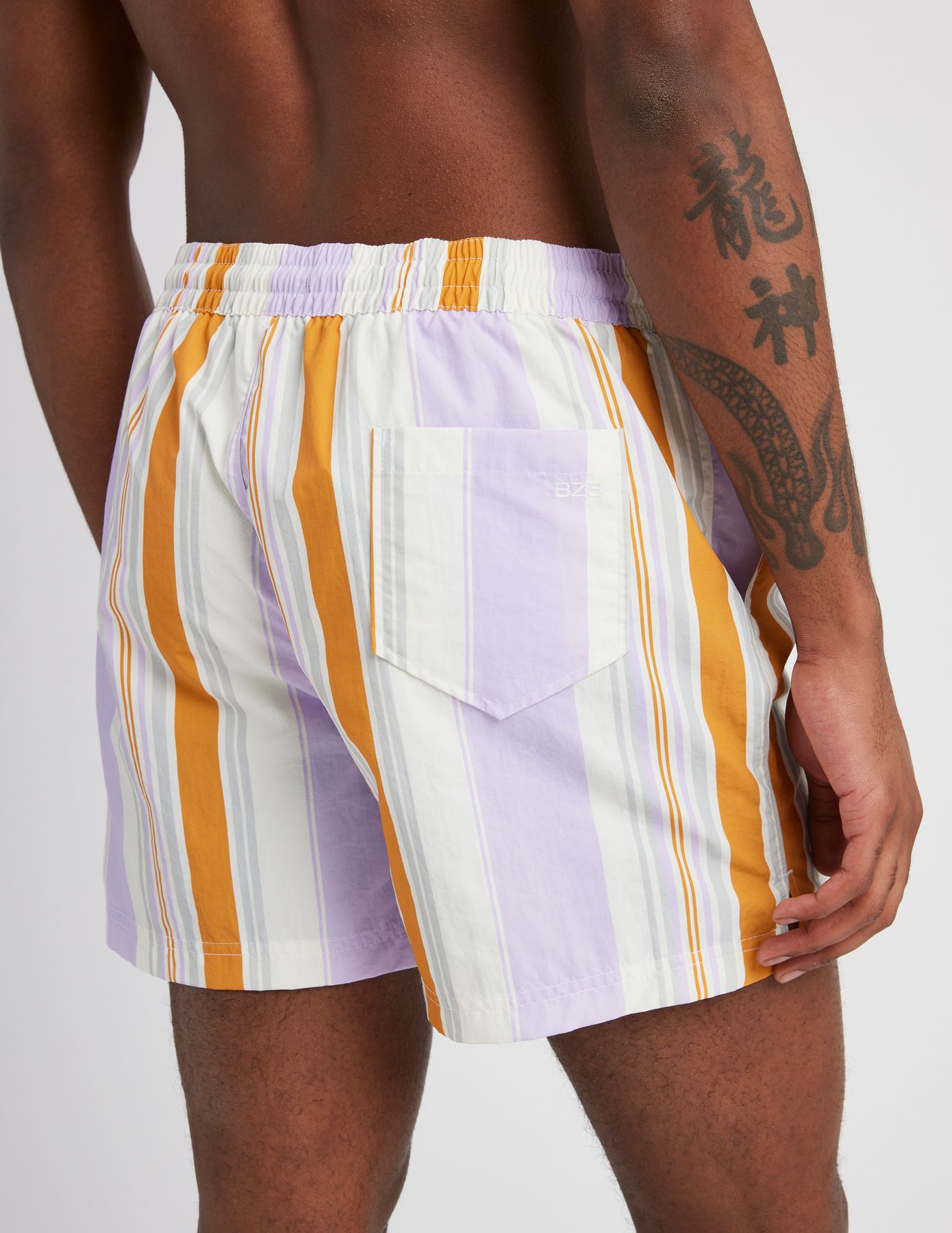 Short de bain rayures