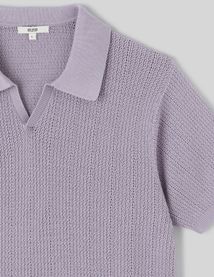 Polo maille ajourée
