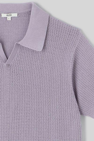 Polo maille ajourée