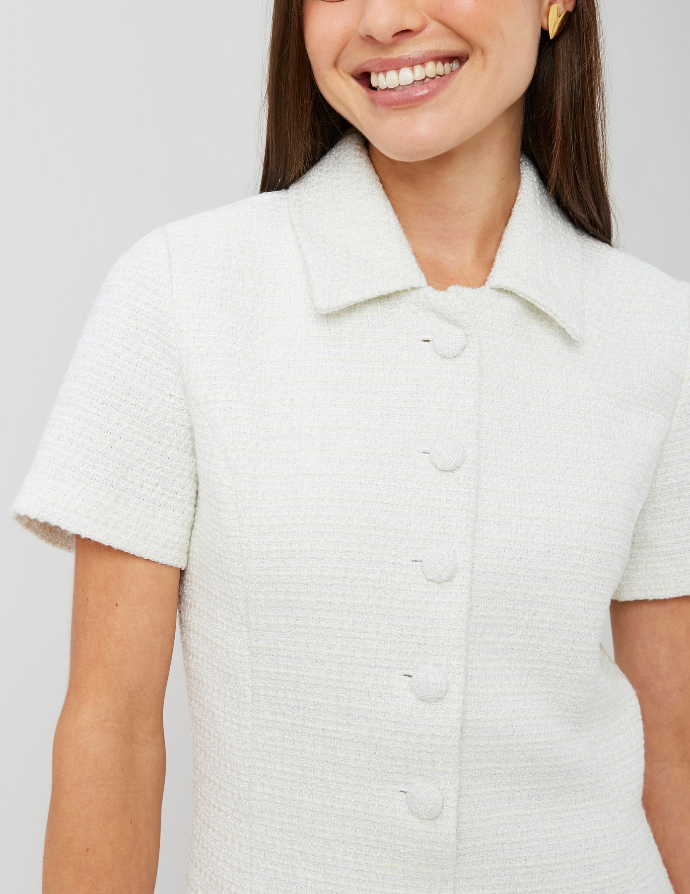 Combinaison short en tweed