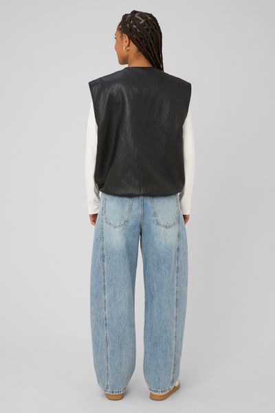 Gilet sans manches en tissu enduit