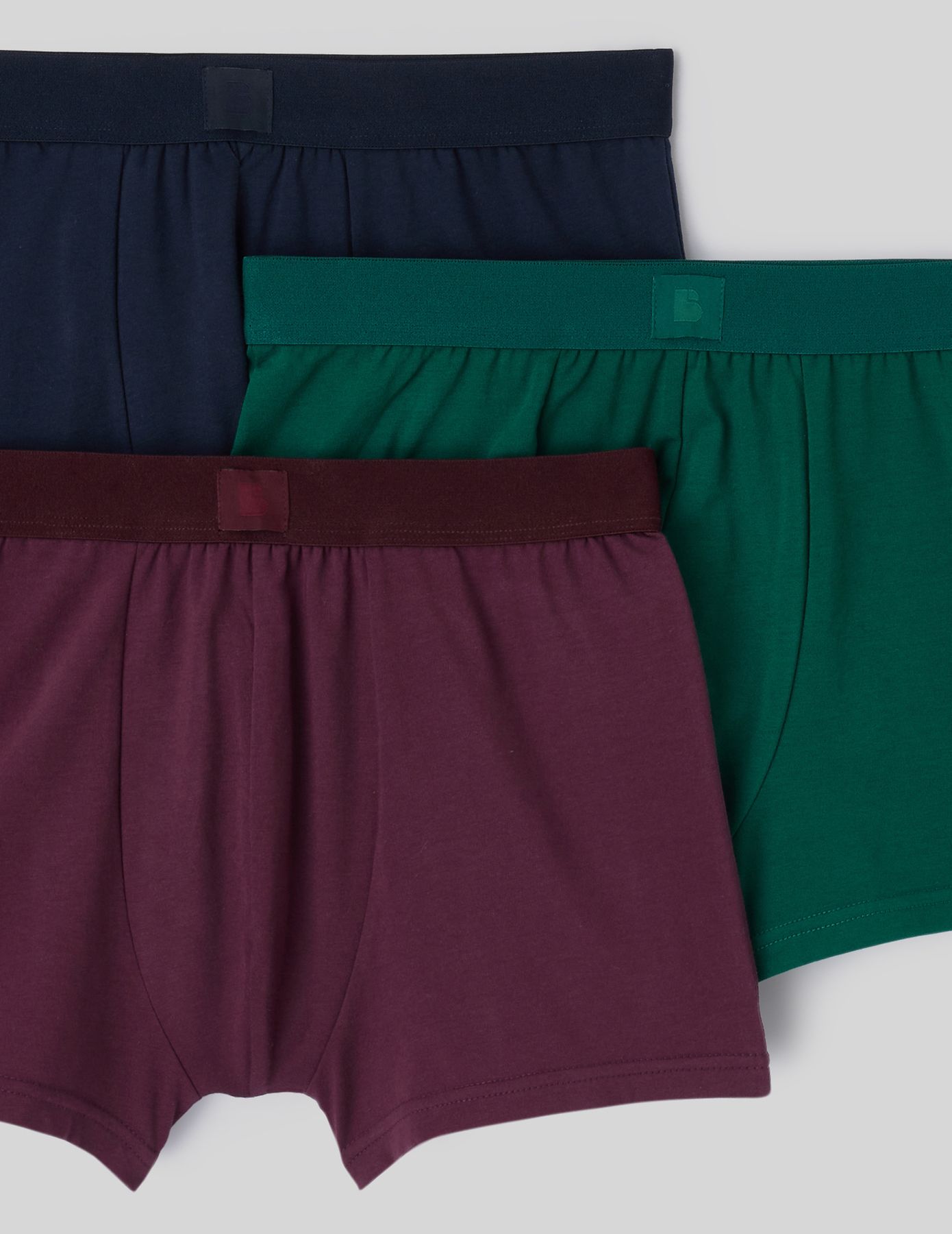 Lot de 3 boxers unis